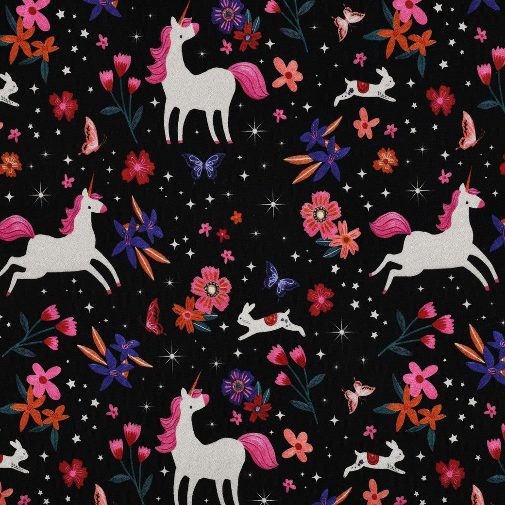 French Terry Unicorn | Black