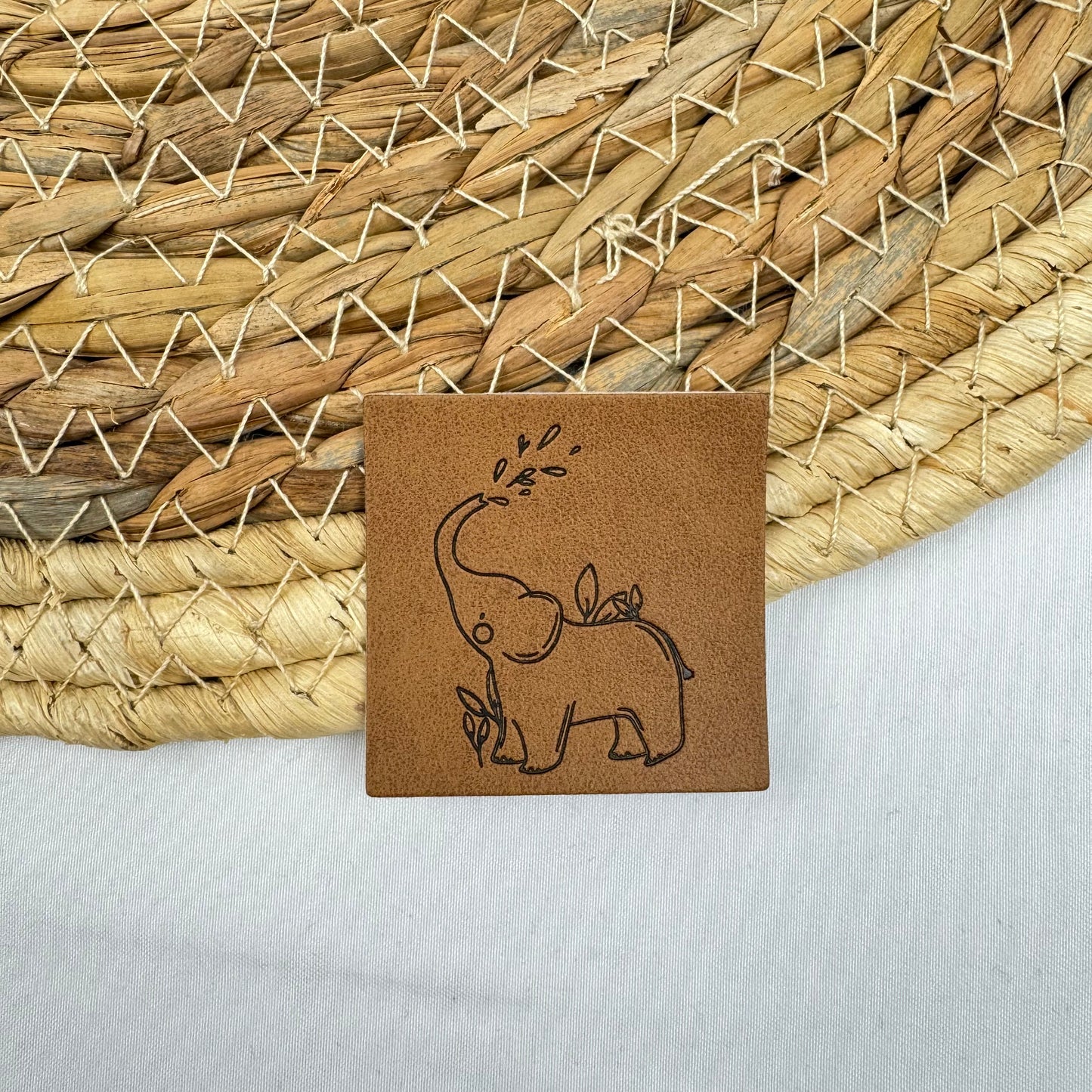 artificial leather label "Schildkröte"