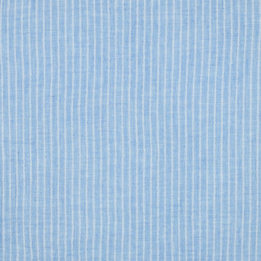 Musselin "Stripes Hellblau"