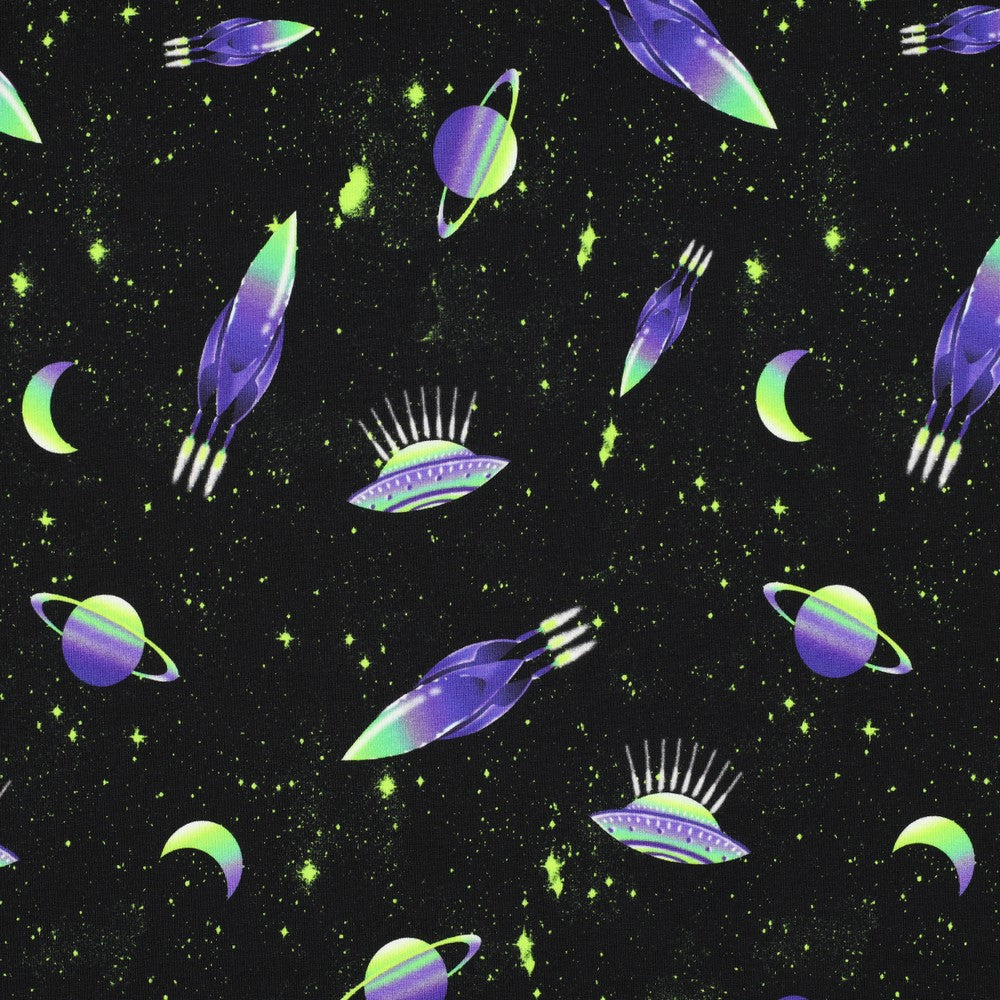 French Terry Space Neon | Black