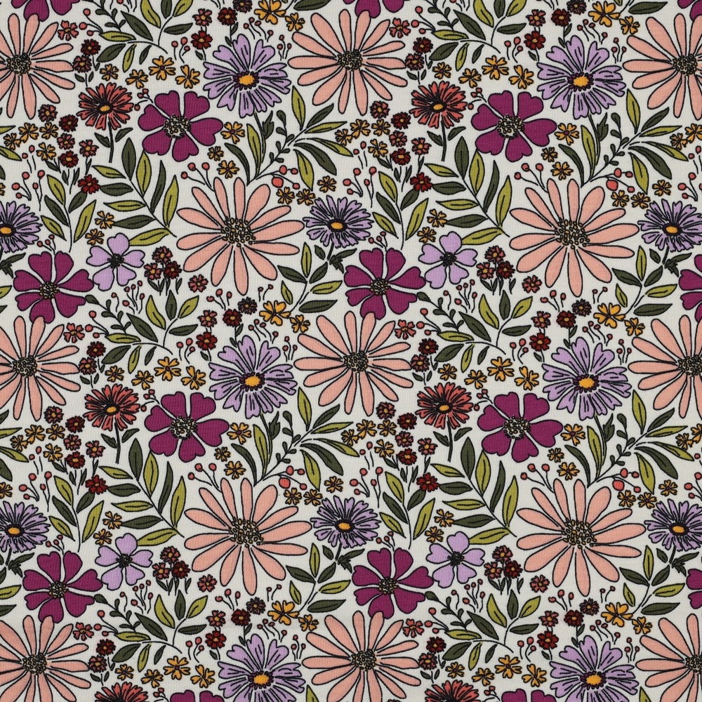 Baumwolljersey "Blume Magenta" LIMITED EDITION