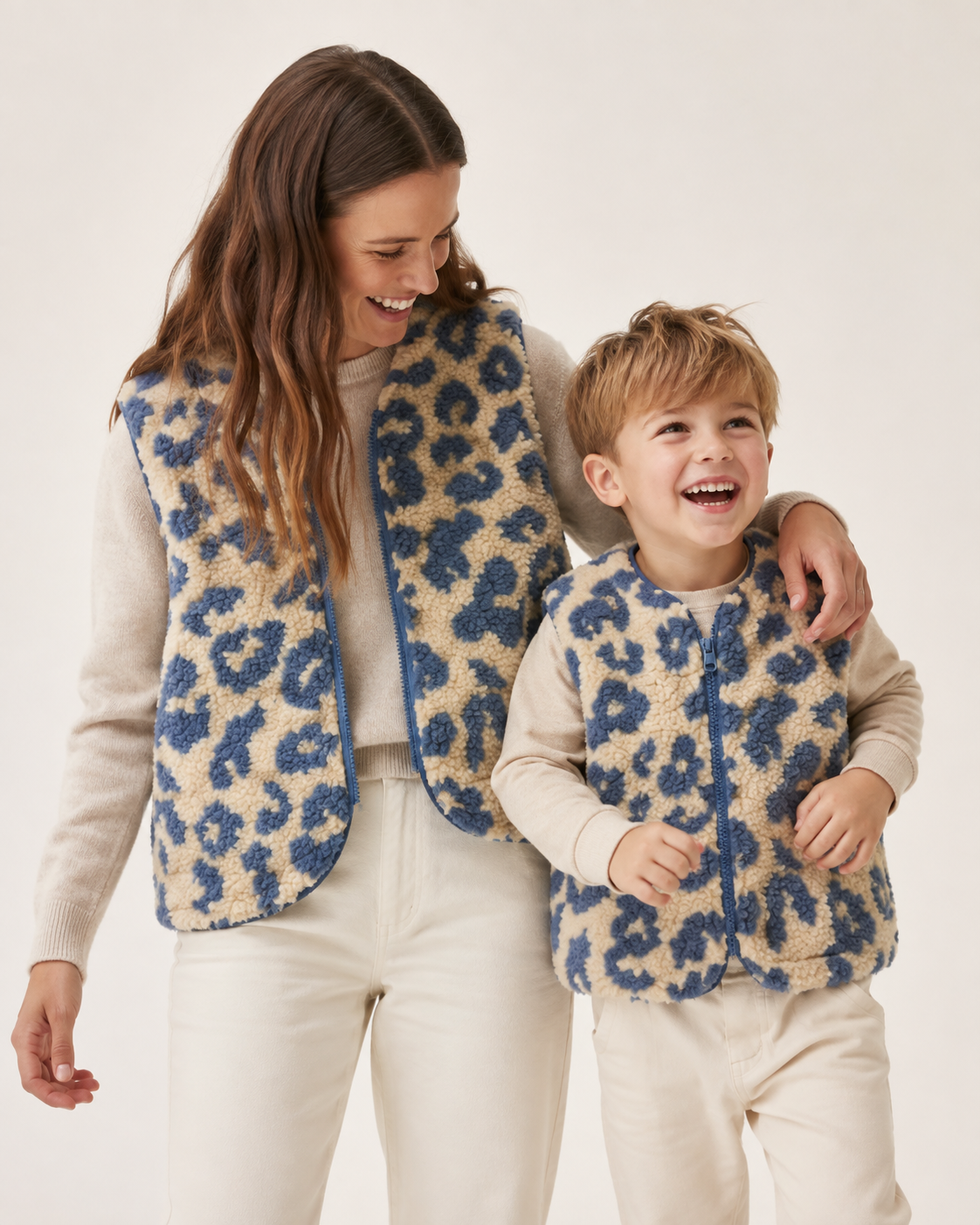 Teddyweste Leo Blau | Mini-Me