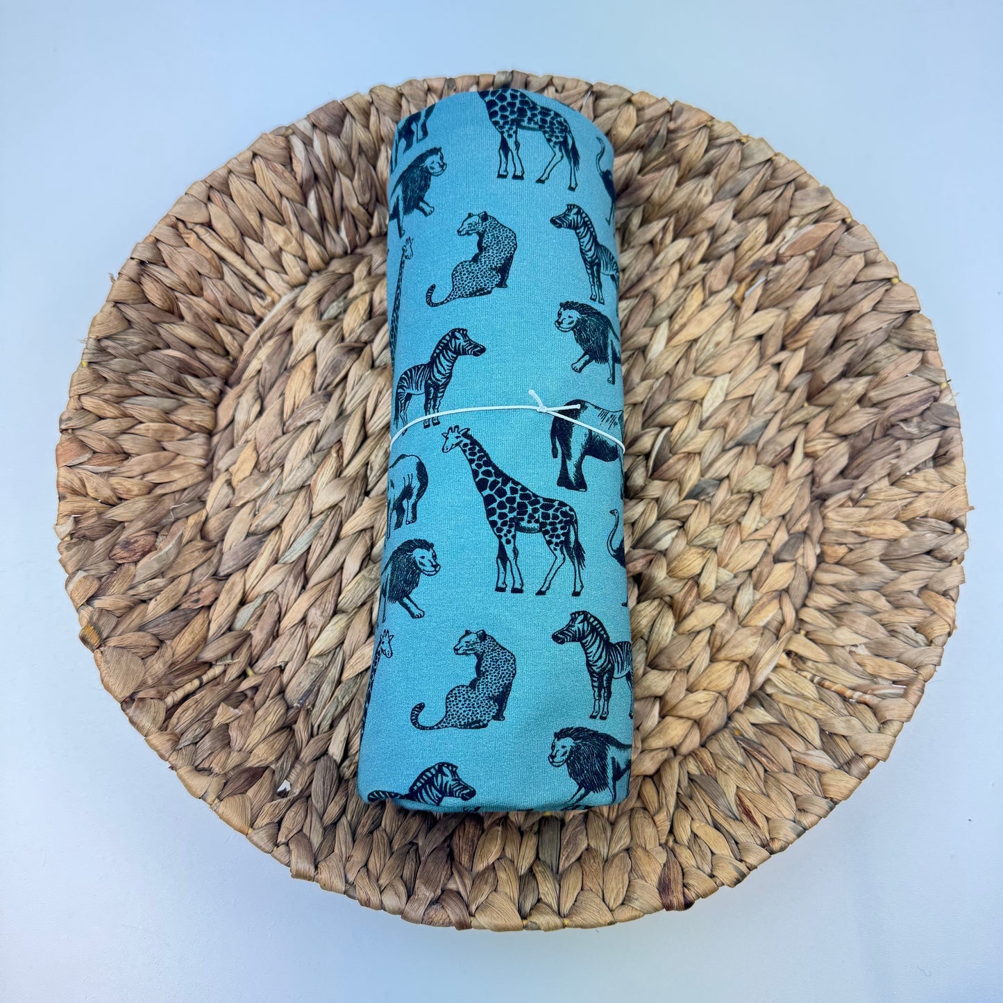 0,65m Bio-FrenchTerry Safari Blau (Rest)