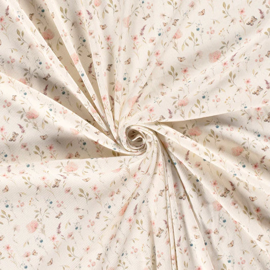 Ribjersey "Vintage Garden"