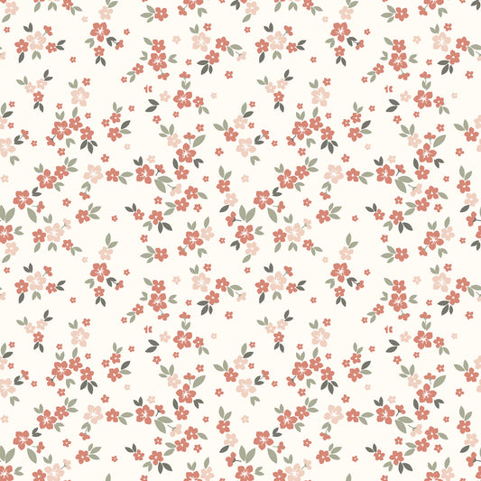 Baumwolljersey "Blumenwiese Apricot"