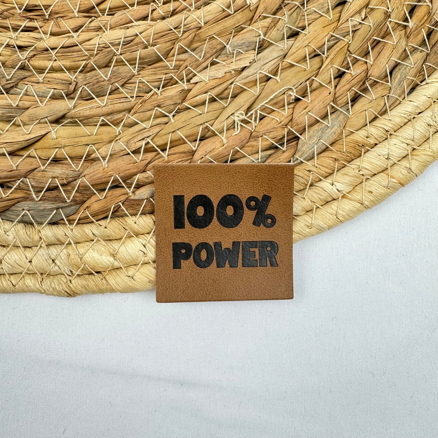 Kunstlederlabel "100% Power"