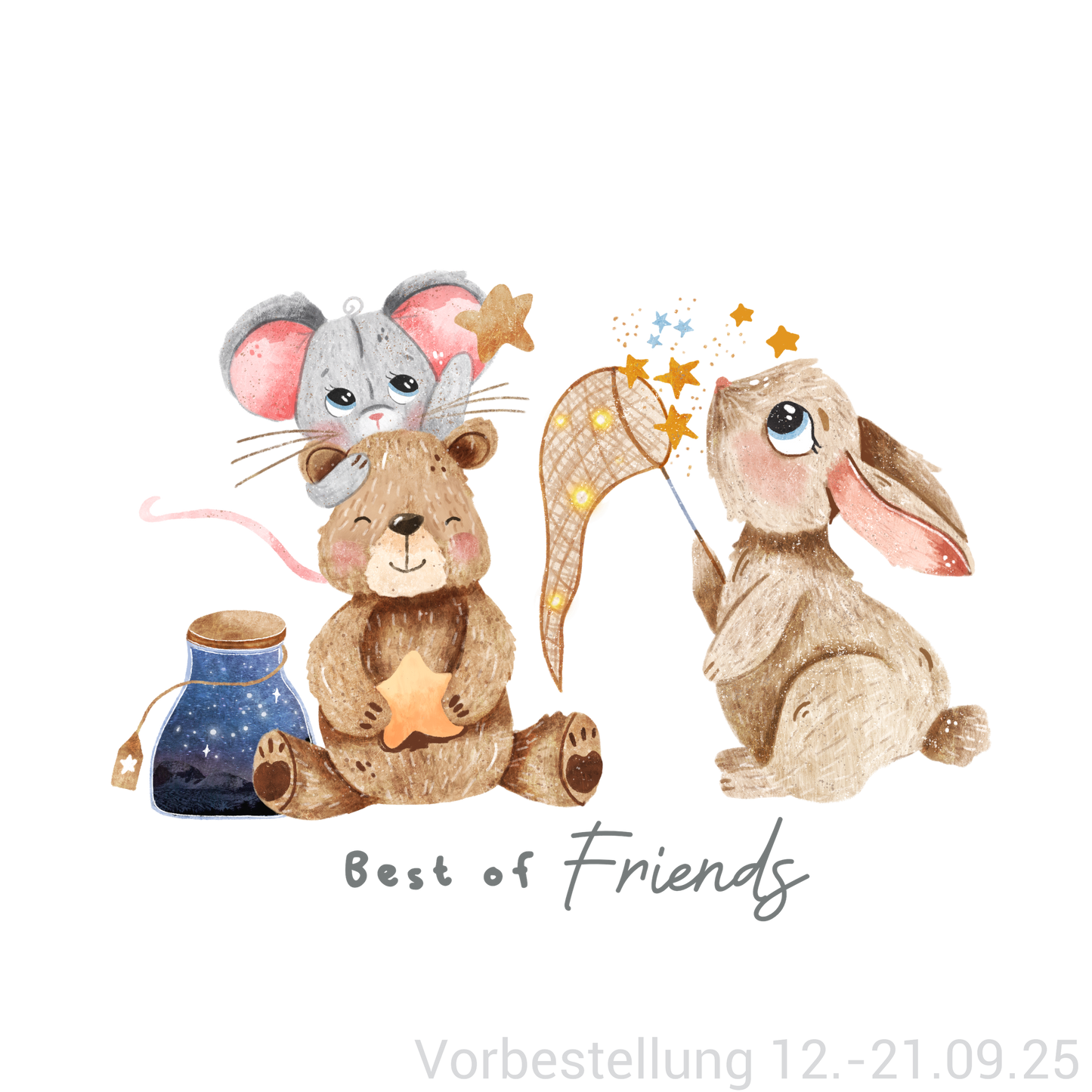 Bügelbild "Bunny & Friends" - Vorbestellung