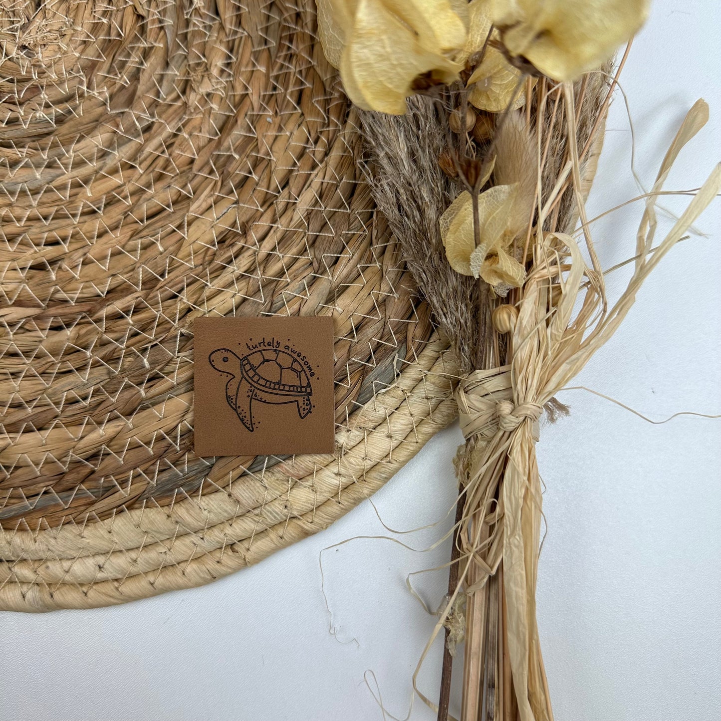 artificial leather label "Schildkröte"