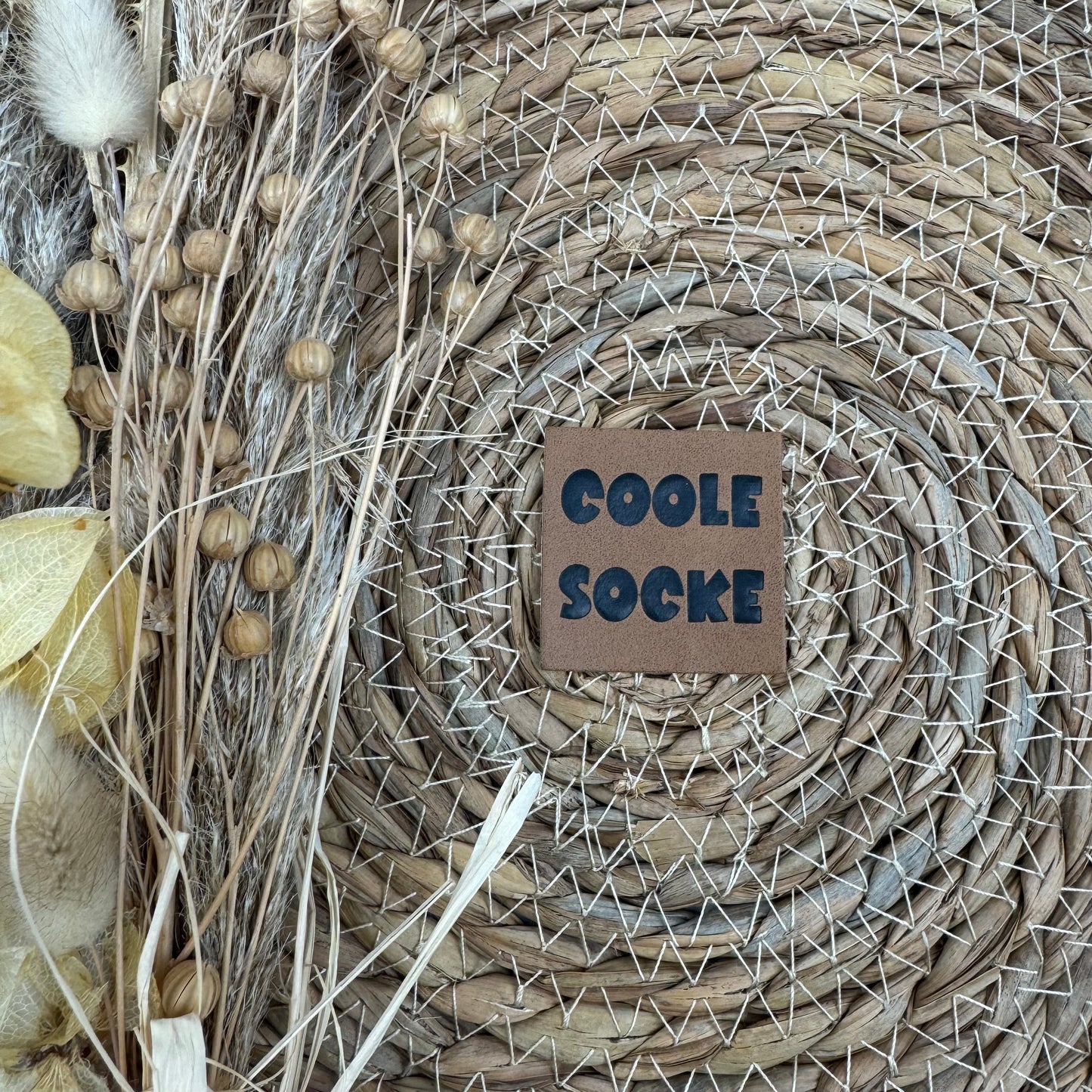 Kunstlederlabel "Coole Socke"