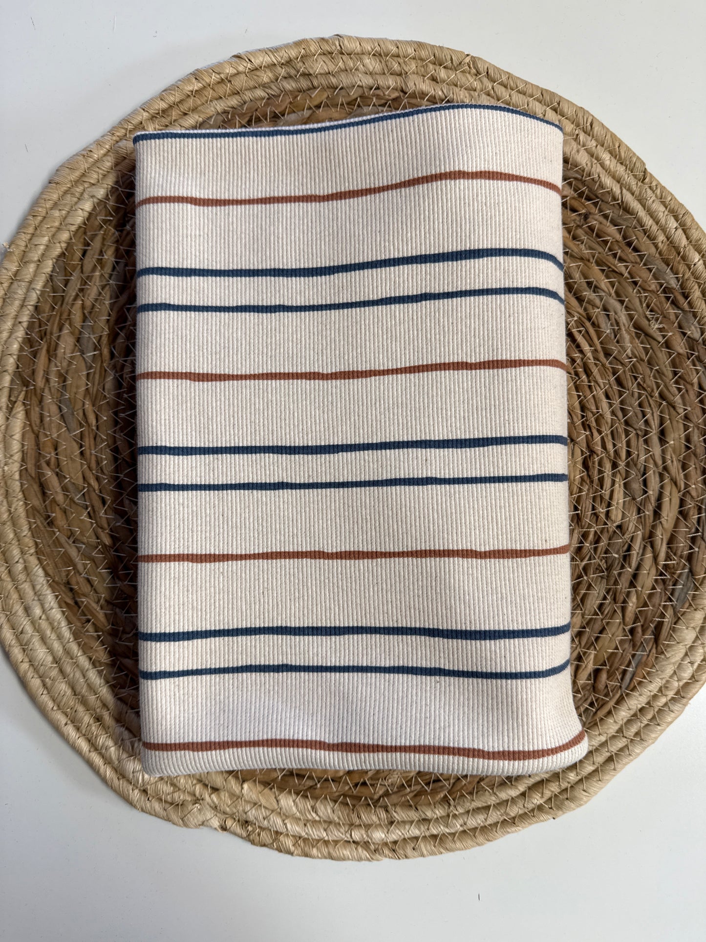 Rest Ribjersey Naturals - irregular Stripes (Bio)
