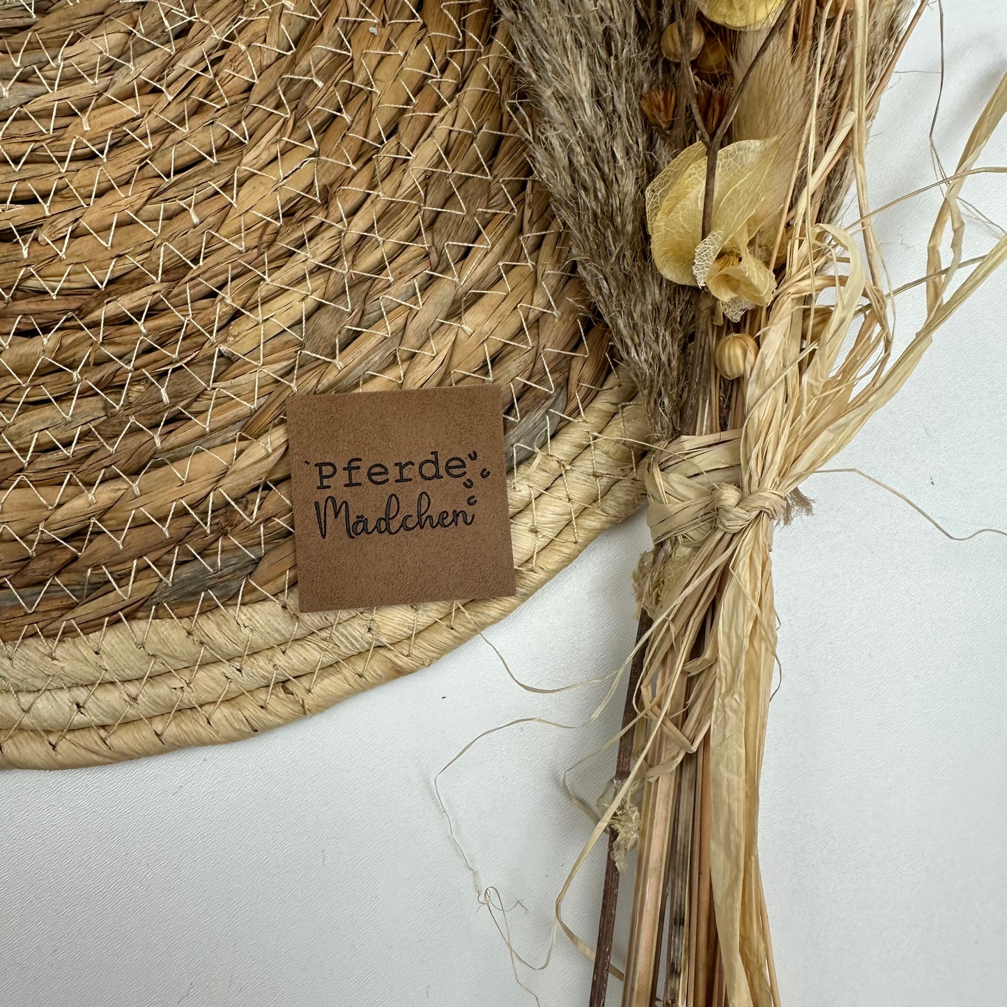 artificial leather label "Pferdemädchen"