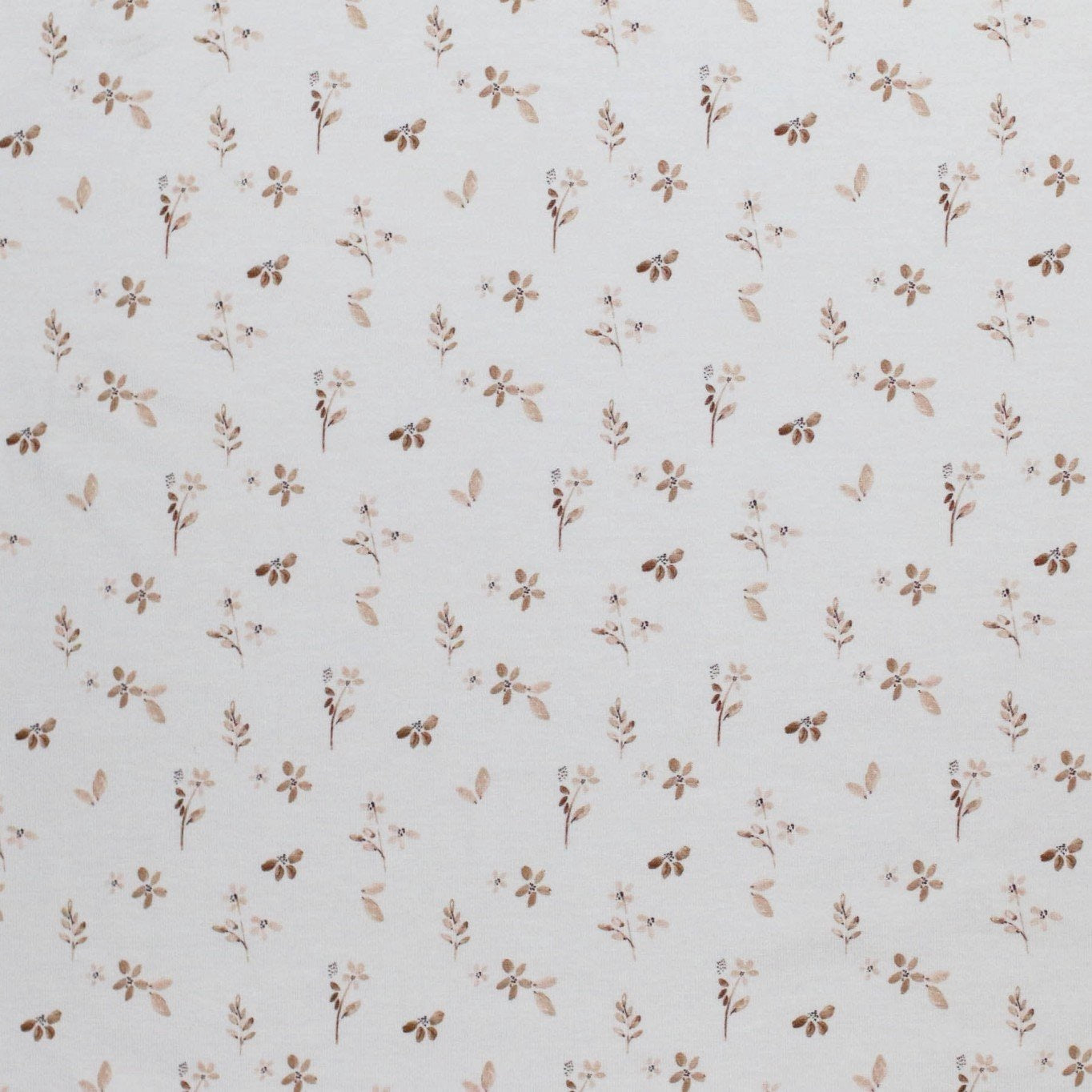 Jersey zarte Blume Brown