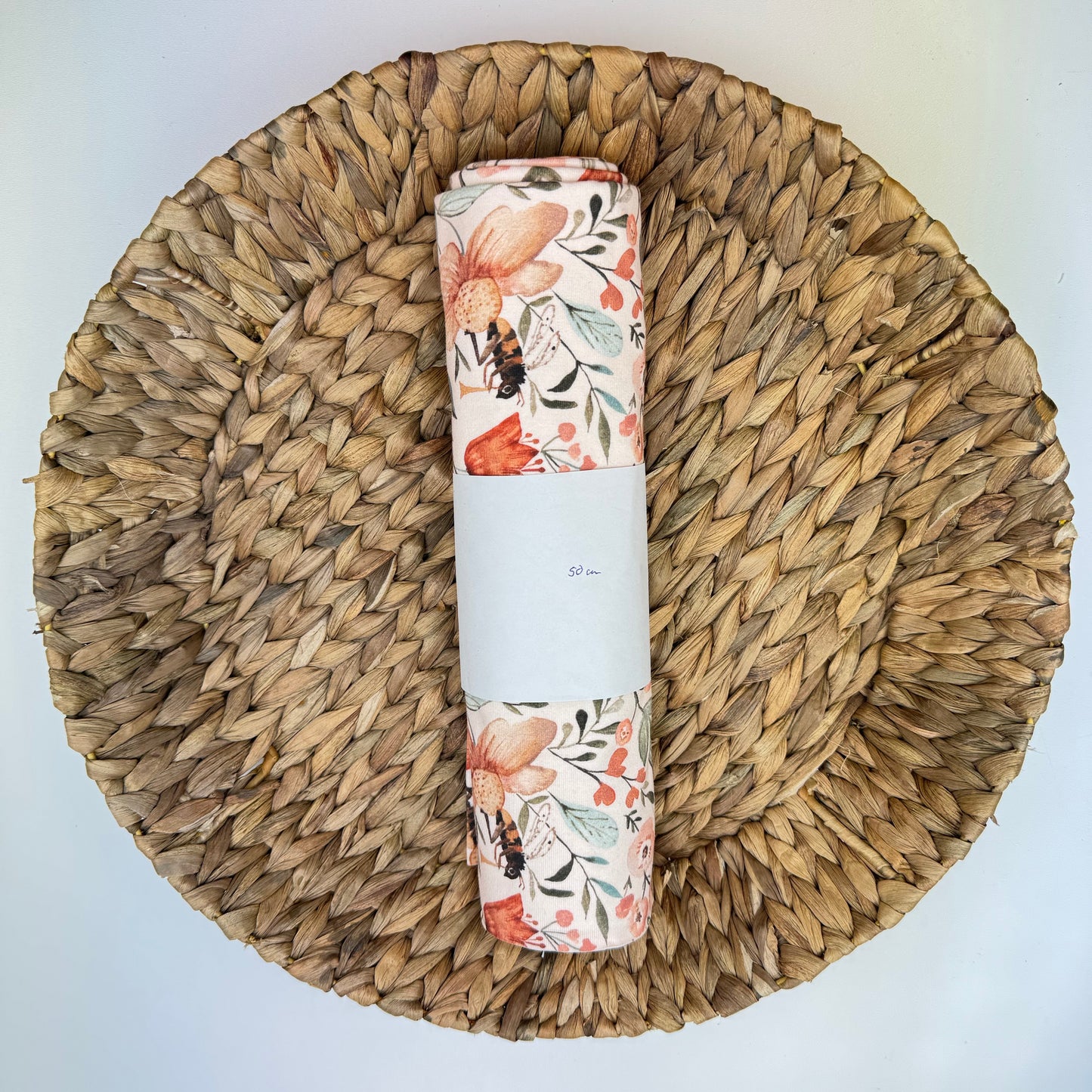 0,5m Baumwolljersey Pastellblume (Rest)