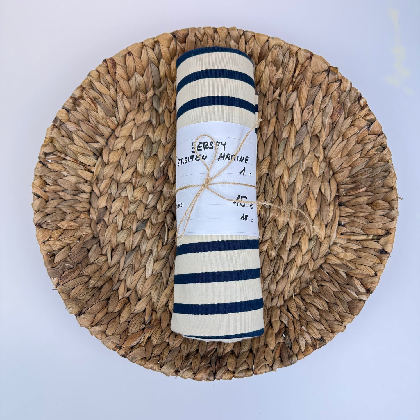 1m Jersey Streifen Marine | Rest
