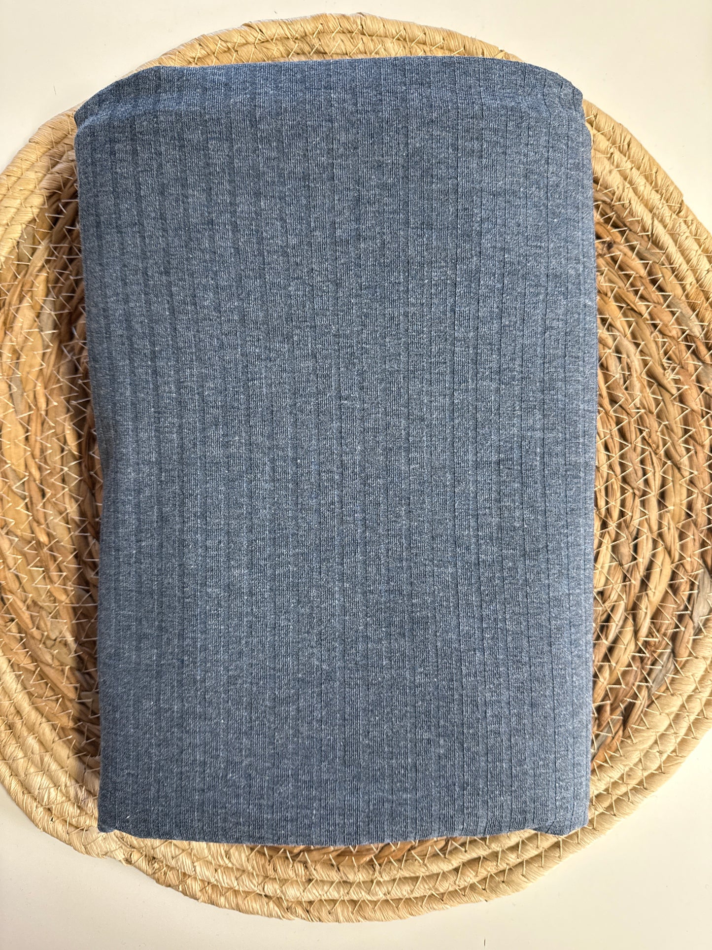 Rest Breitrib Graublau meliert
