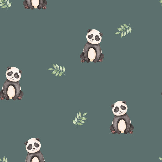 French Terry "Panda Altgrün"