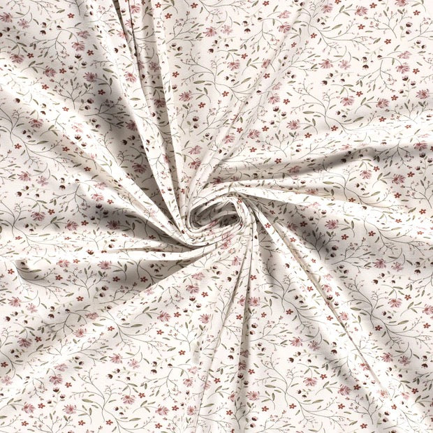 cotton jersey "Watercolor Flowers - Autumn"