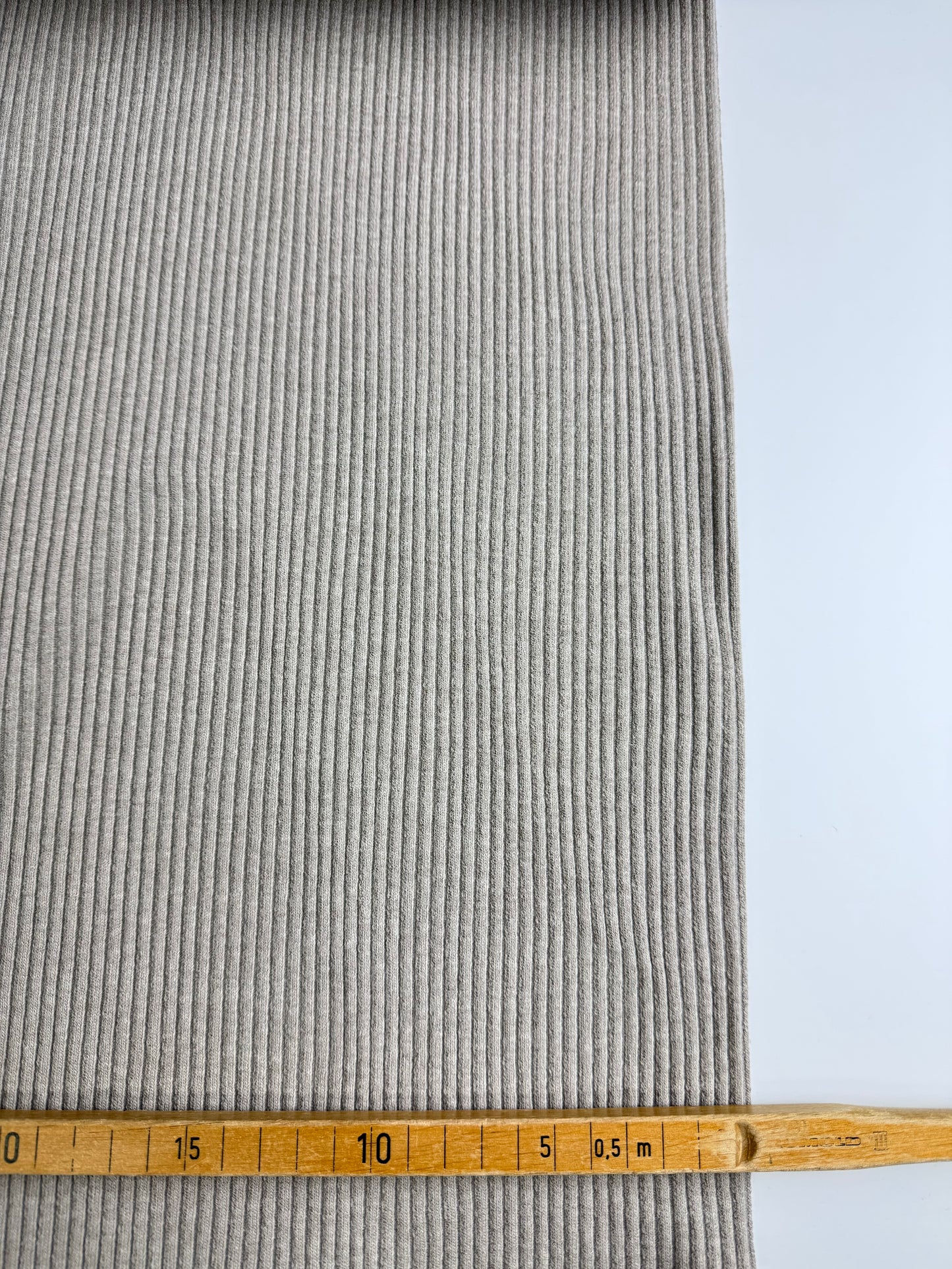 Rib-Bündchen Beige mel.
