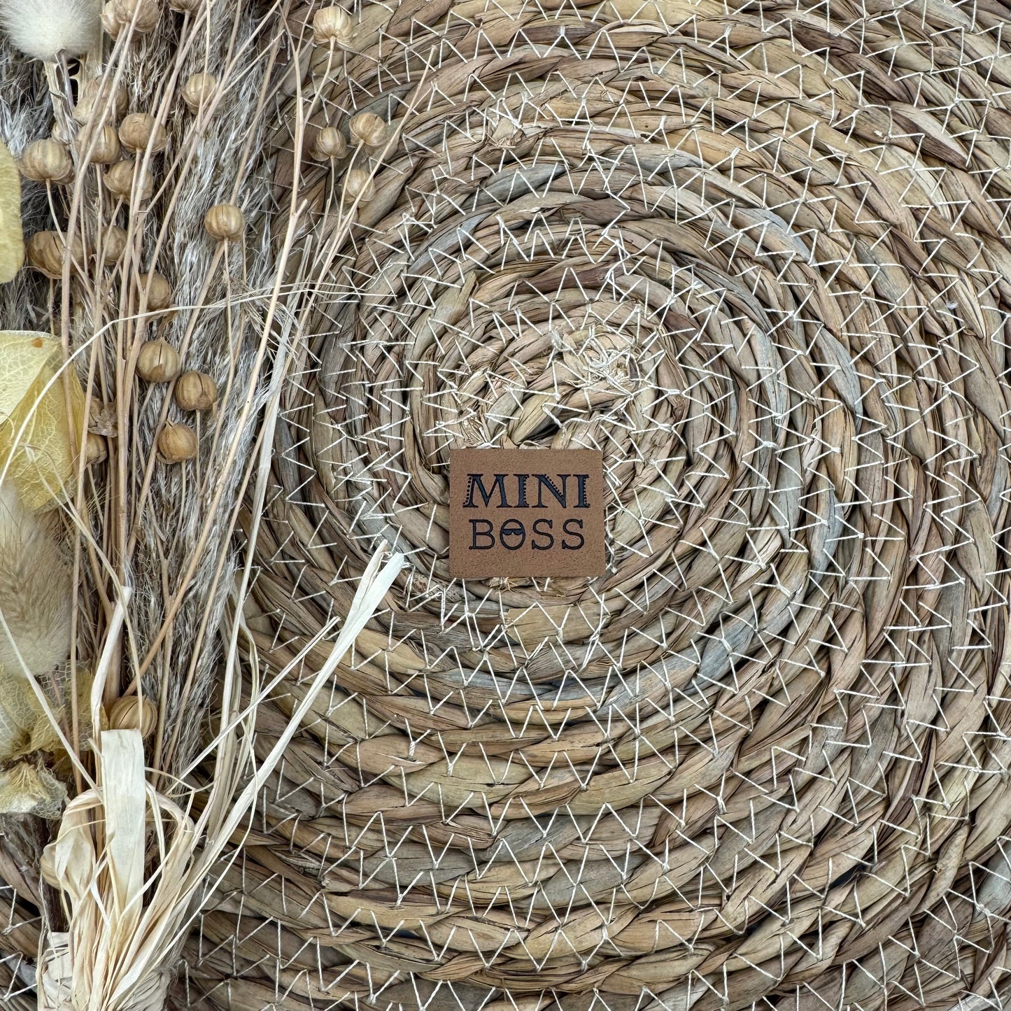 artificial leather label " Bärenstark"