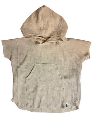 Musselinponcho Hellbeige