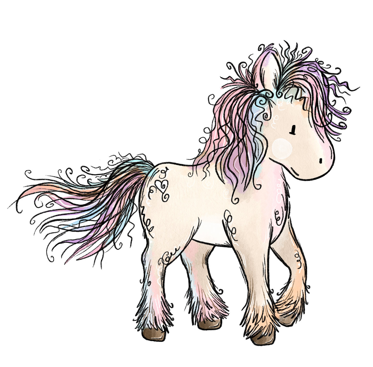 Bügelbild Pony