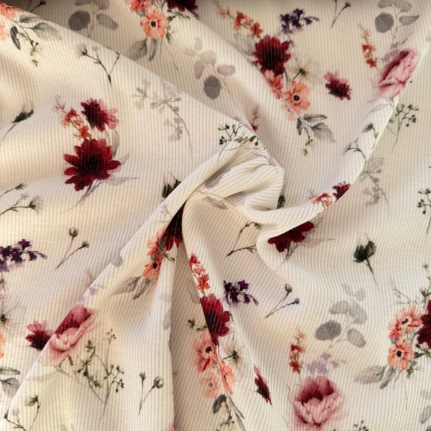 Ribjersey "Blume Beere"