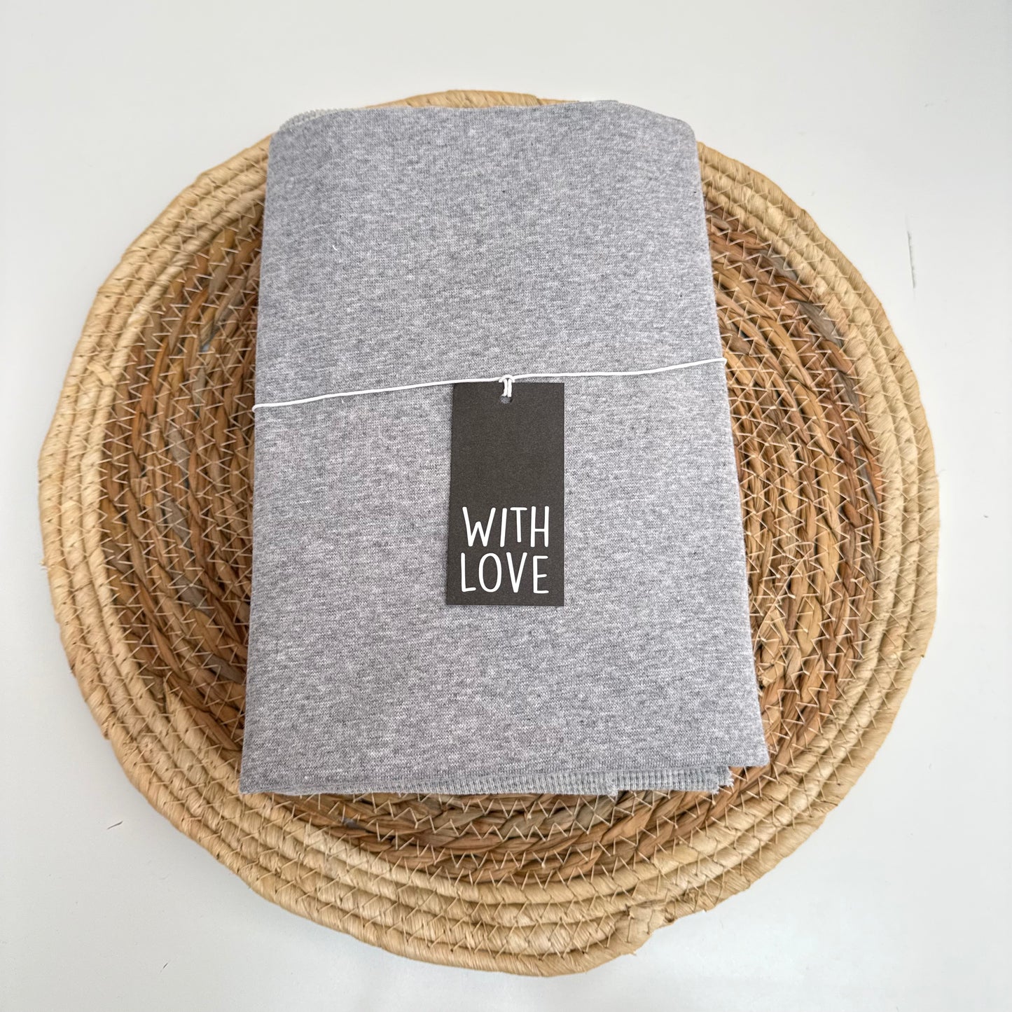 Starter-Paket "Waffelstrick Hellgrau meliert"