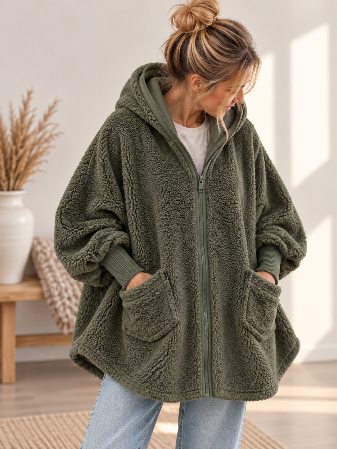 Teddycape Damen Armeegrün | Fix&Fertig