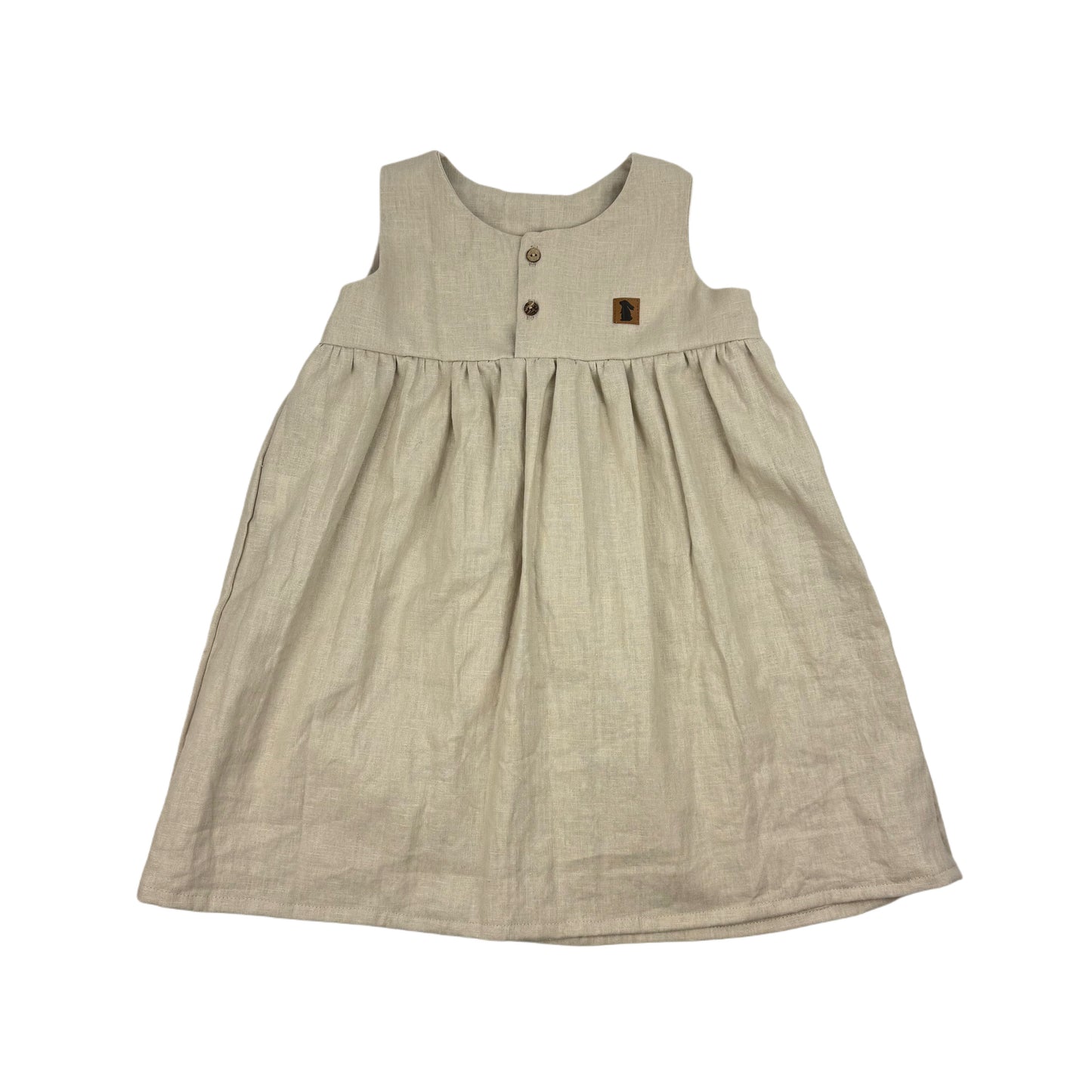 Sommerkleid "Leinen Beige" Gr. 104 LAST PIECE
