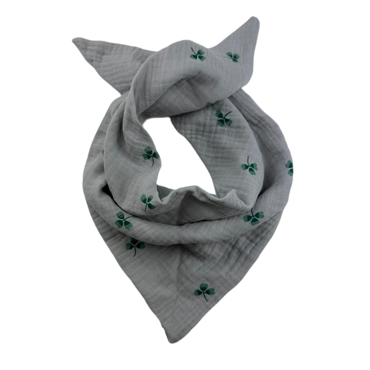 Halstuch "Musselin - Kleeblatt" (ca. 48x48x72cm)
