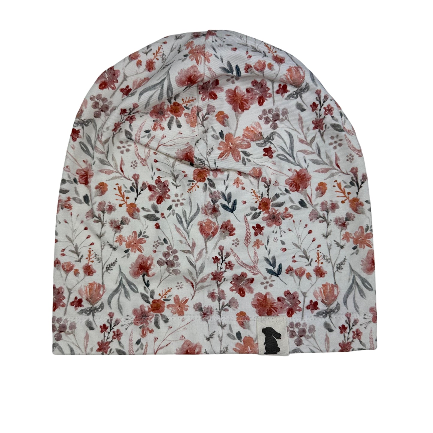 Beanie "einlagig" Baumwolljersey Aquaflowers Frühling KU 46-49cm