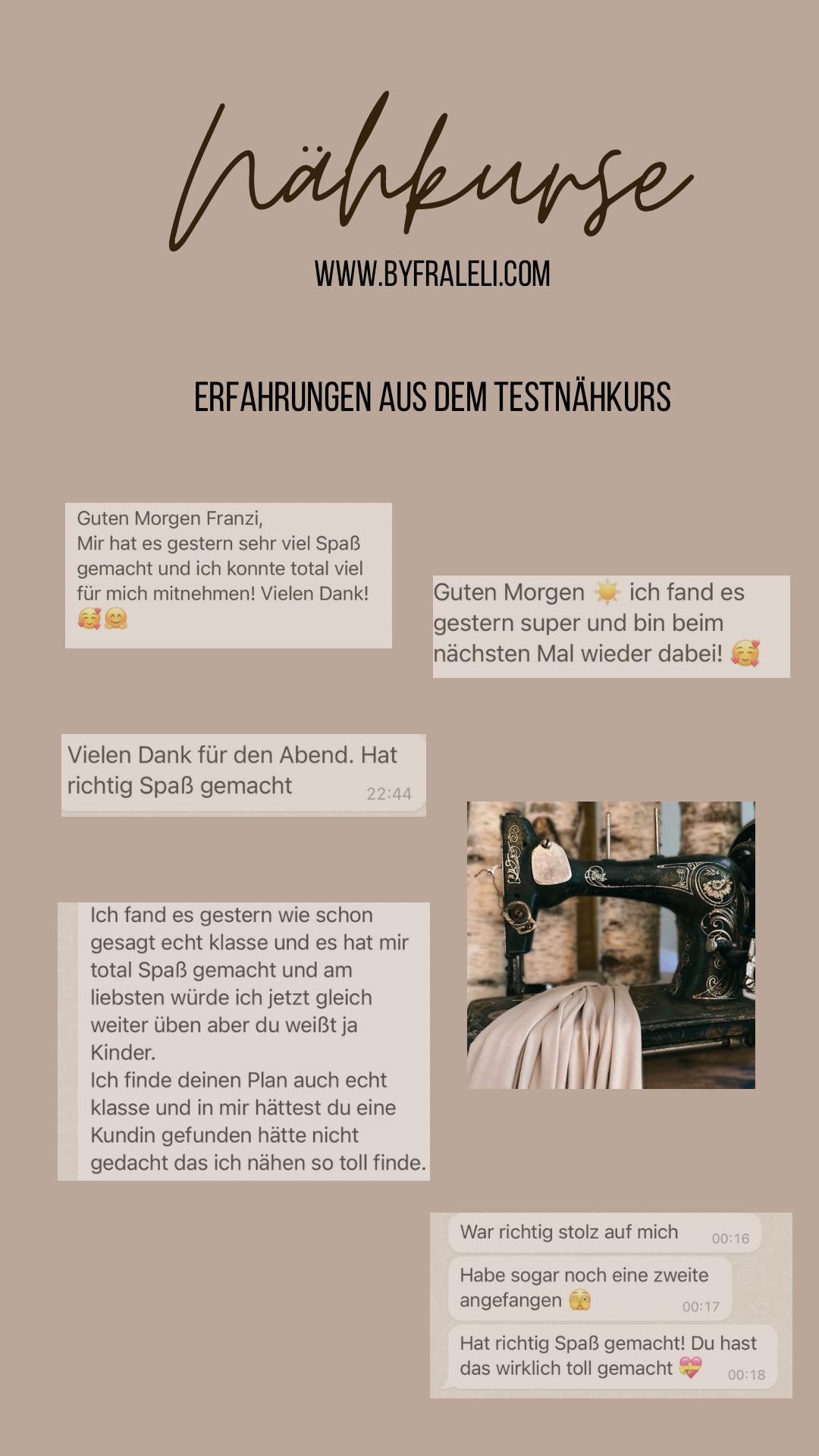 Nähkurs „Blutige Anfänger“ (Projekte für Kinder od. Erwachsene)