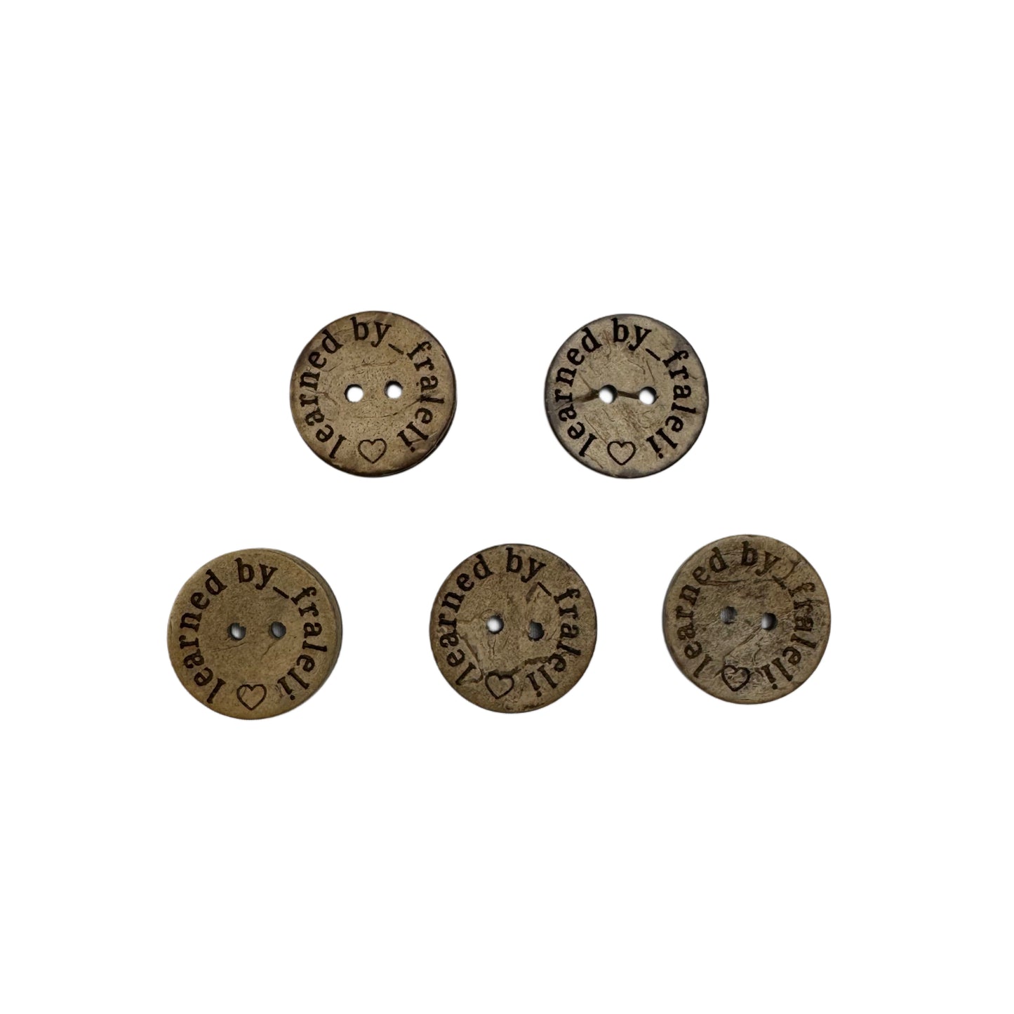 Kokos Knopf "Personalisiert" 20mm (5er)