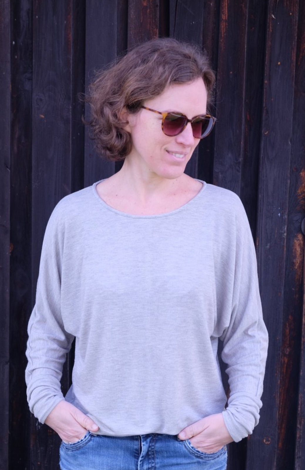 Lillesol & Pelle batwing shirt "Murcia" (paper cut)