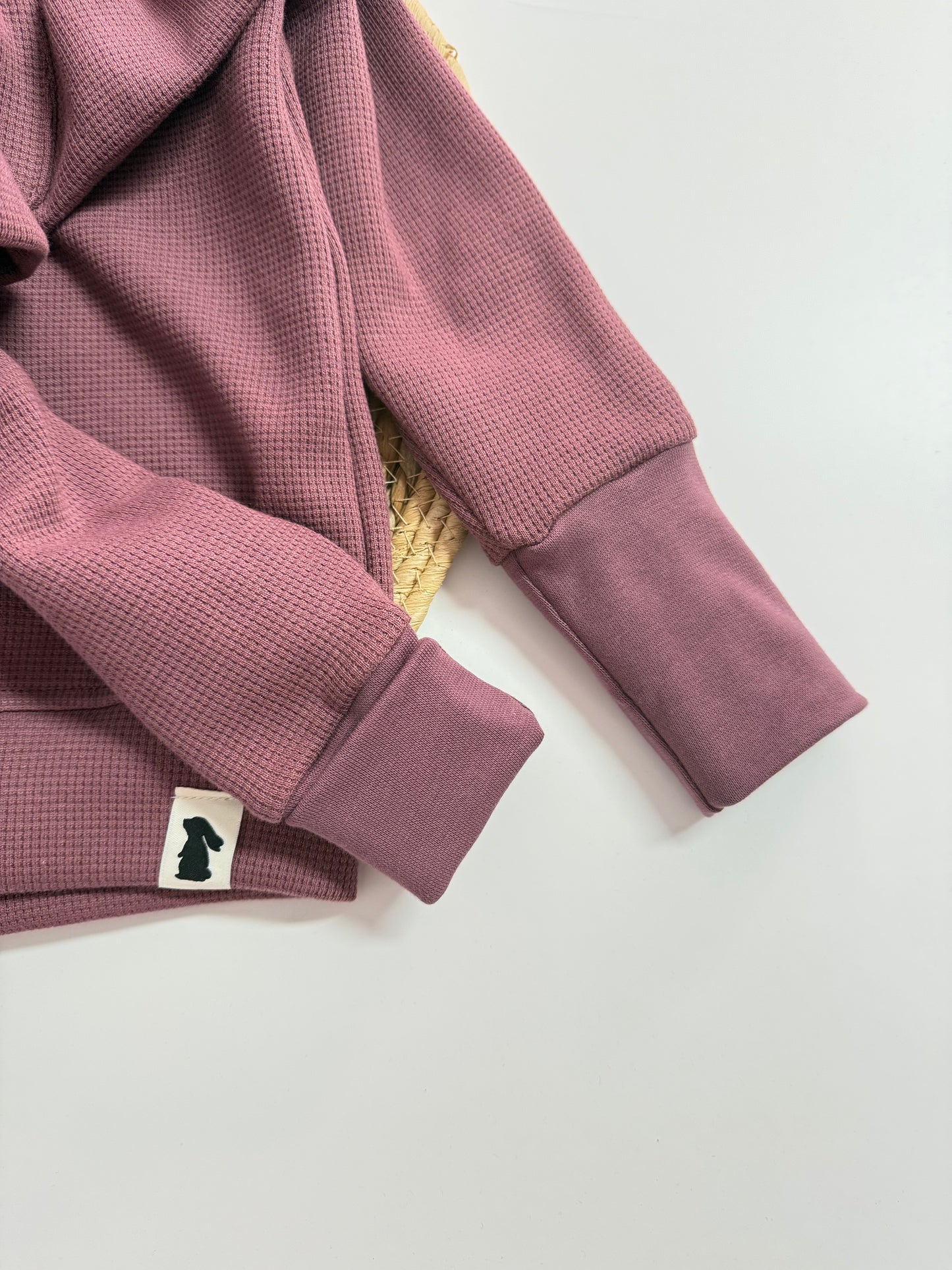 Rüschen-Sweater | Waffelstrickjersey