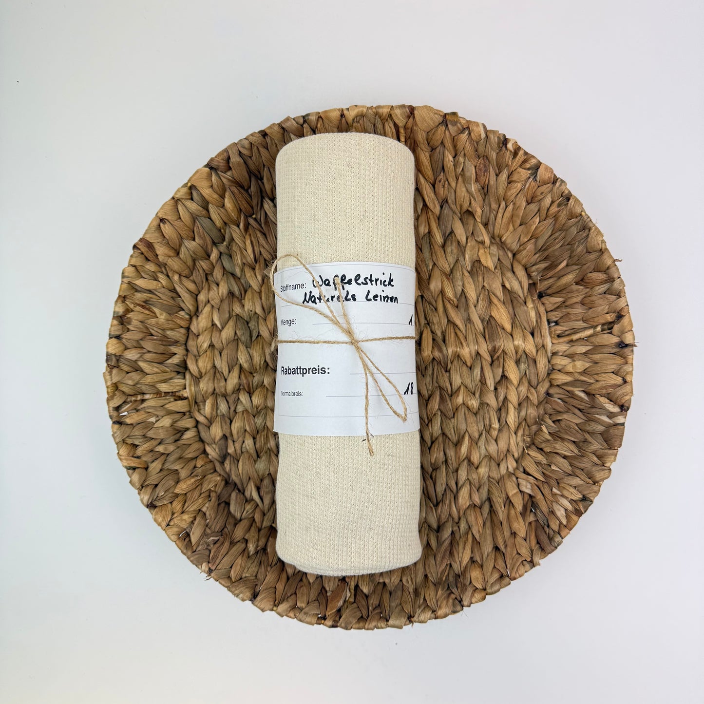 1m Waffelstrick Naturals Leinen | Rest