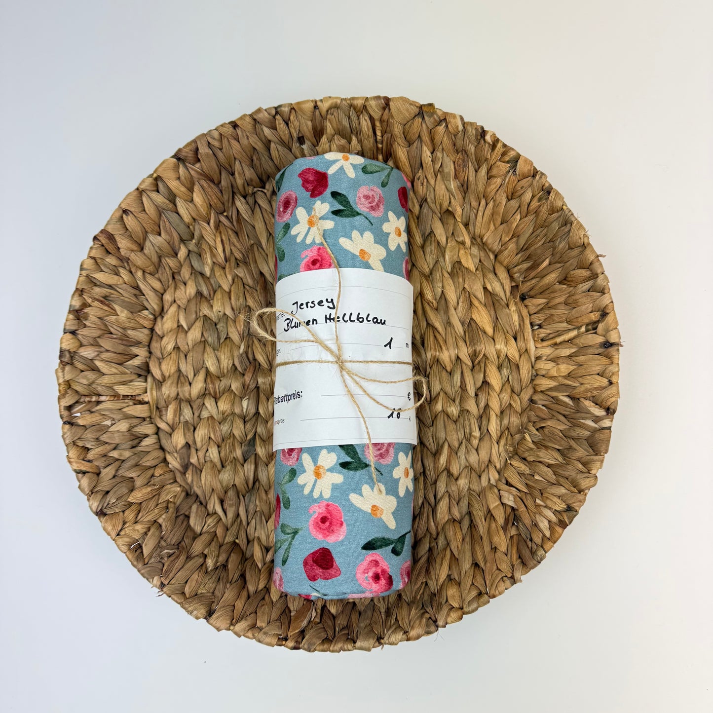 1m Jersey Blumen Hellblau | Rest