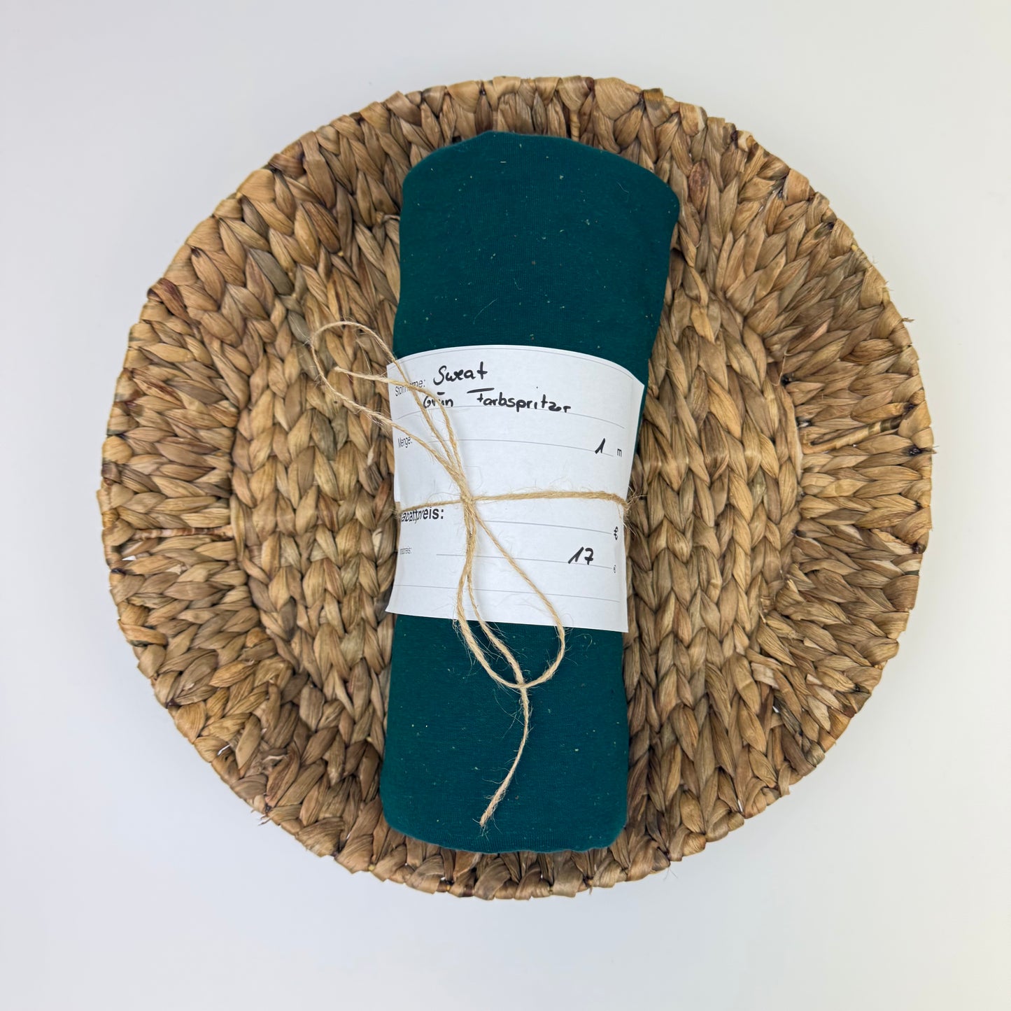 1m Sweat Grün Farbspritzer | Rest