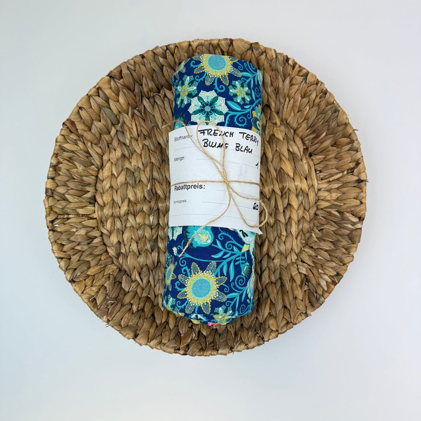 1m French Terry Blume Blau | Rest