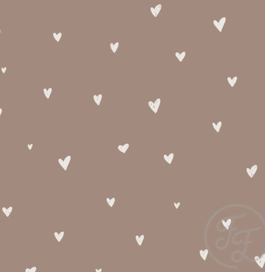 French Terry „Herzen Taupe"