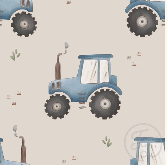 French Terry "Traktor Graublau"