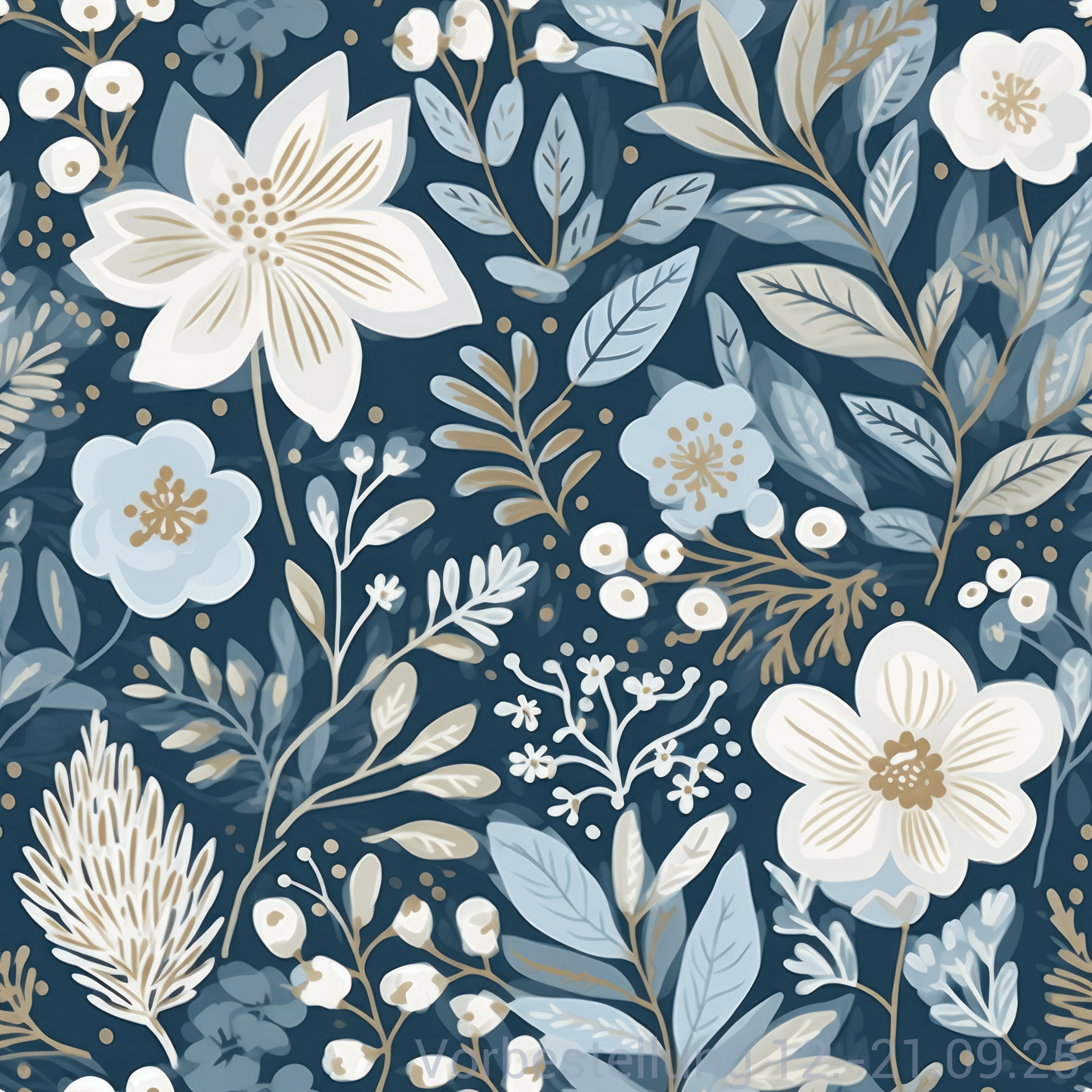 French Terry „Ice Flowers" (Bio)