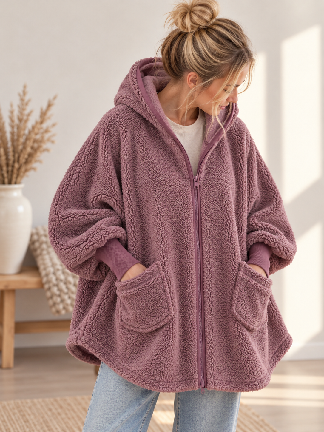 Teddycape Damen Altbeere | Fix&Fertig