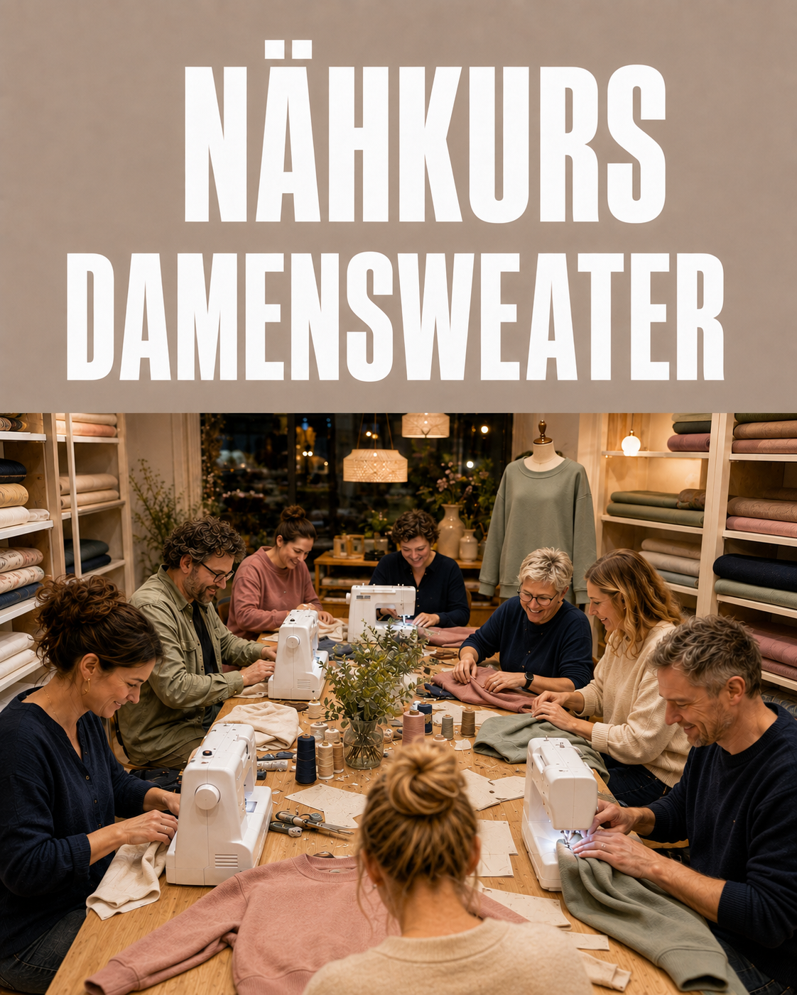 Fortgeschrittenenkurs – Damensweater | Nähkurs