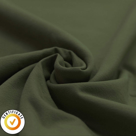 Baumwolljersey "Armeegrün" (Bio)