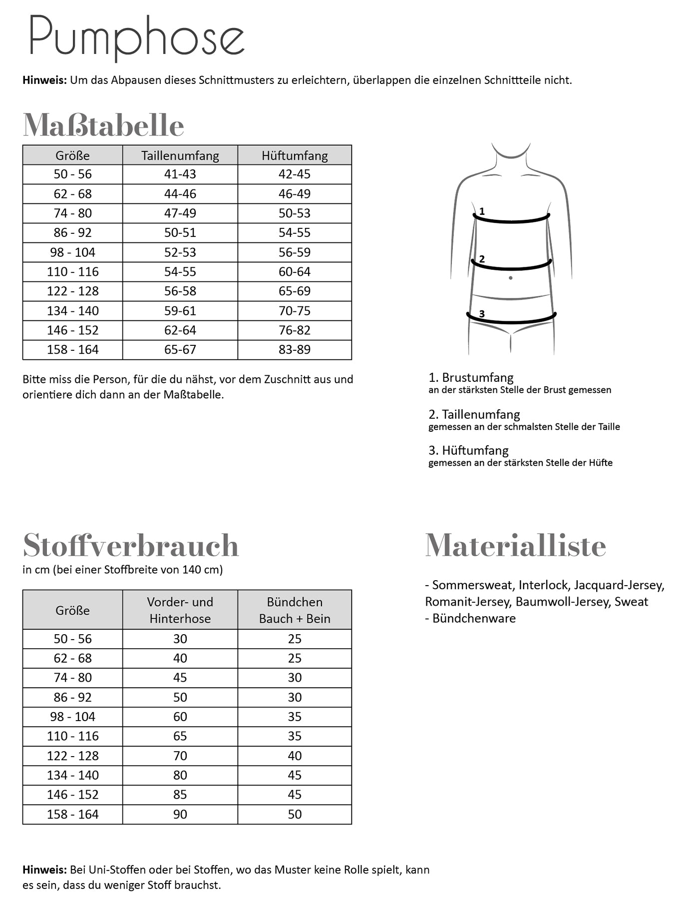 Fadenkäfer "Pumphose - Children" (paper pattern)
