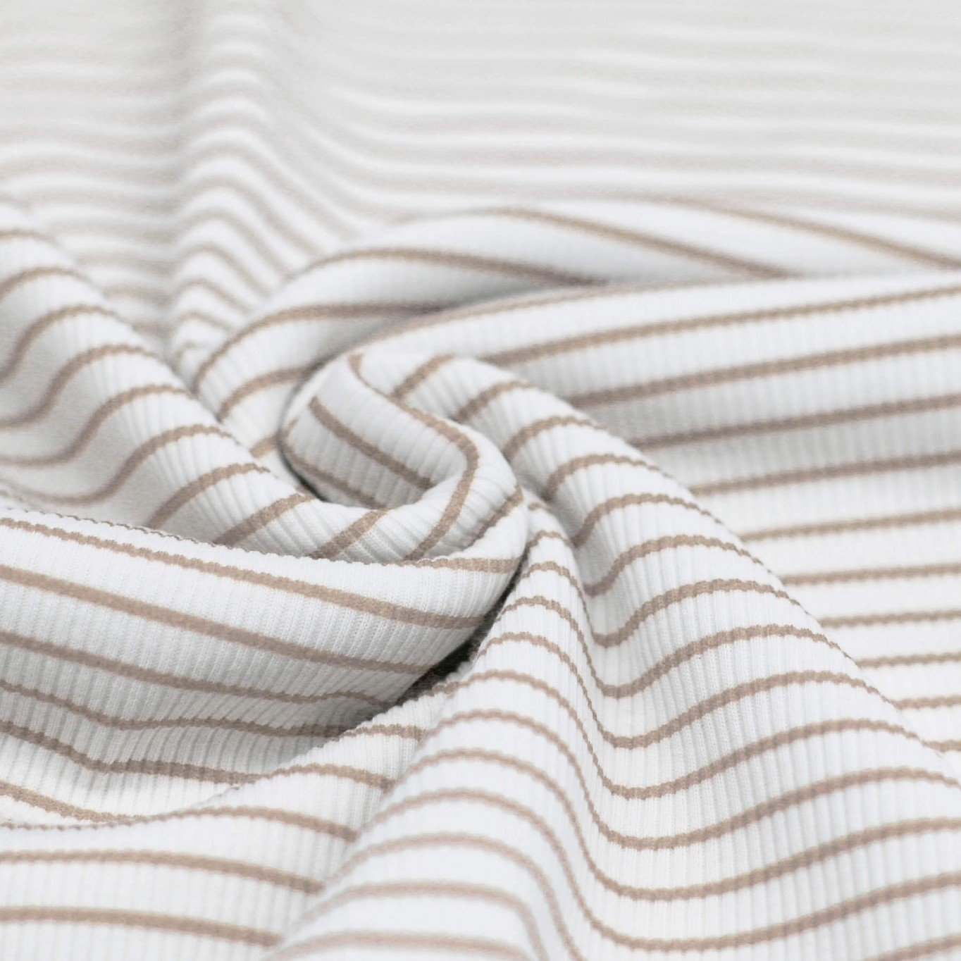 Rib jersey "Stripes Beige"