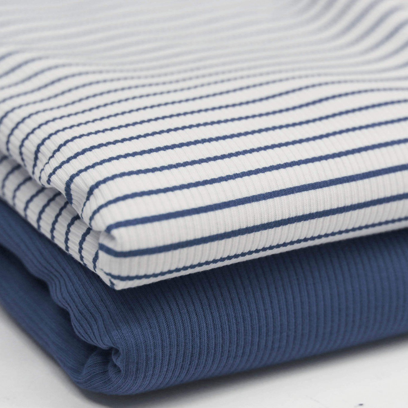 Ribjersey "Stripes Graublau"