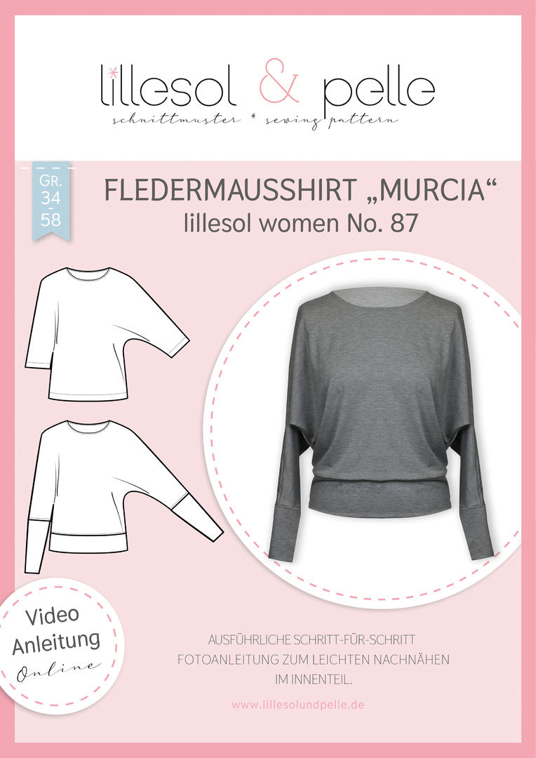 Lillesol & Pelle batwing shirt "Murcia" (paper cut)
