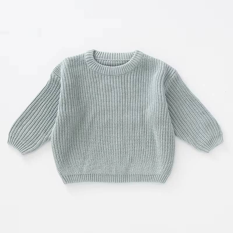 Strickpullover Rauchblau
